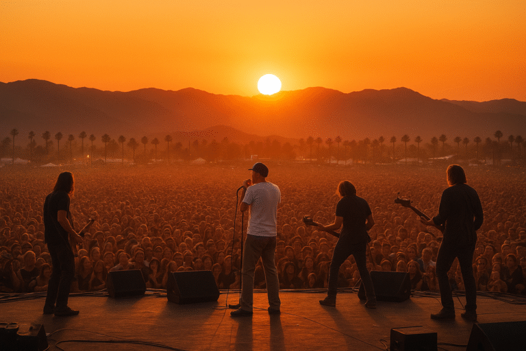 WHAT JUST HAPPENED?!!! – 75,000 people fell silent in the desert – not because of the music, but because of something unexpected from The Red Hot Chili Peppers And Foo Fighters. As the sun dipped behind the mountains at Stagecoach, the festival atmosphere suddenly transformed into a sacred moment. Red Hot Chili Peppers , along with Foo Fighters, didn’t just perform – they led the sea of people in a moving moment of Stage Performance. There was no cheering, just singing and a quiet focus on something bigger than themselves. It was an unexpected finale to America’s largest country music festival