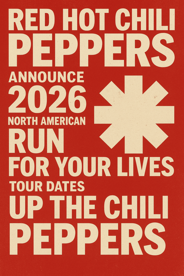 RED HOT CHILI PEPPERS ANNOUNCE FINAL LIVE CONCERTS FOR 2025 — DATES & CITIES REVEALED AS THE BAND PREPARES FOR AN EMOTIONAL CONCERT